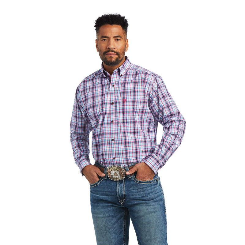 Ariat Hemden Herren - Pro Series Matthew Classic Fit Rot/Blau/Weiß ( BJFTY-3048 )